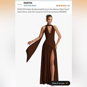 Halter Maxi Dress with Scarf